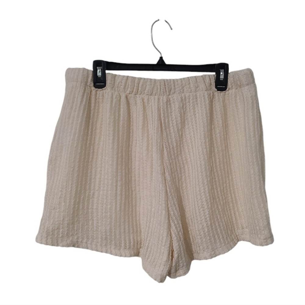 Cream Knit Shorts - Picture 3 of 5